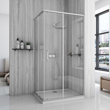 Rea Душ кабина Rea City 80x100 Nickel Brush (KPL-E0060)
