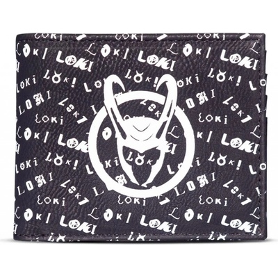 CurePink Otevírací peněženka Marvel Loki Logo