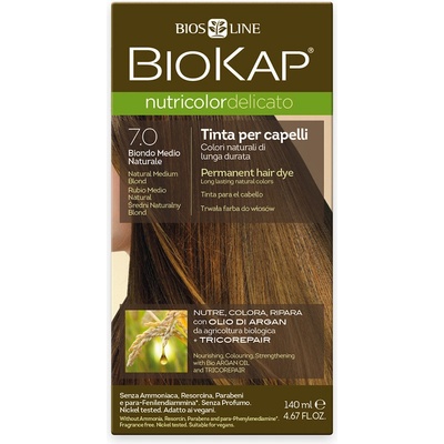 Biokap NutriColor Delicato farba na vlasy 7.0 blond prírodná stredná 140 ml