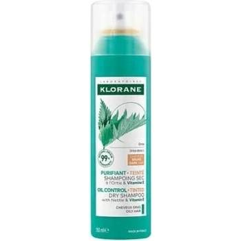 KLORANE Suchý šampón so žihľavou & vitamínom E na mastné tmavé vlasy 150 ml