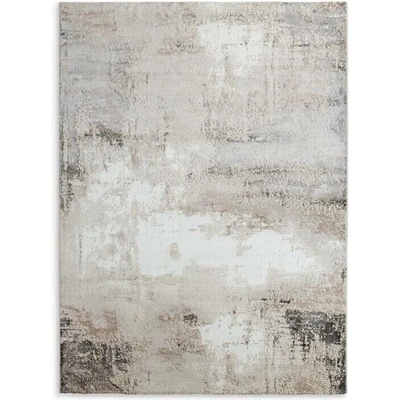 Takoy Koberec 120x170 cm světle šedý, bílý zdobený abstraktním vzorem ASIA 4-HF-490183 | 120 x 170 cm