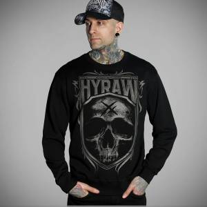 HYRAW мъжки суичър hyraw - skull blazon - 252sw01