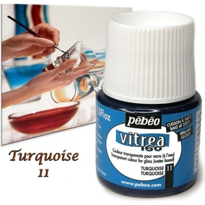 Barva na sklo VITREA 160- vypalovací č.11 TYRKYSOVÁ objem 45ml. – Hledejceny.cz
