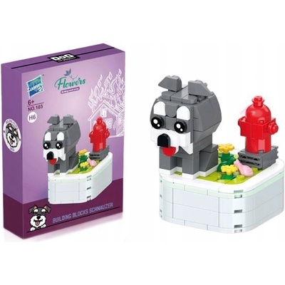 Zuanma pejsek Knírač, stavebnice z kostek 217 ks