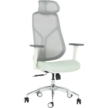 Image 1 of Bittel Ергономичен стол Carmen 7901 W еко кожа - сив-светлозелен (B3520182)