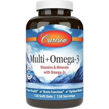 Image 1 of Carlson Labs Multi + Omega-3 | Vitamins & Minerals [120 Гел капсули]