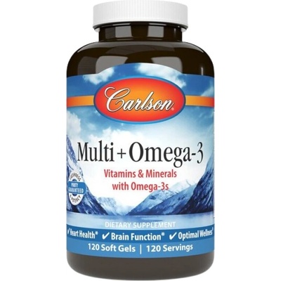 Carlson Labs Multi + Omega-3 | Vitamins & Minerals [120 Гел капсули]