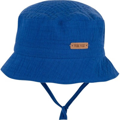 Pure Pure Детска шапка Pure pure Kids' Tie-Up Hat Muslin Hat - Ink Blue - размер 49 cm (904-3864-0214)