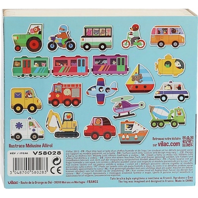 Vilac Rappa Dřevěné magnetky doprava 20 ks