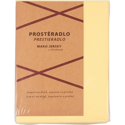 Vesna Luxusní prostěradlo jersey Excellent s elastanem banánové 180x200