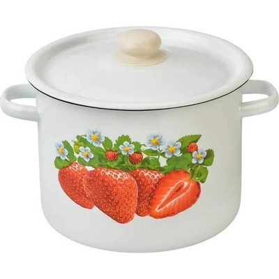 idilia 22 см (5, 5 л. ) емайлирана тенджера с метален капак idilia разцветка Ягода