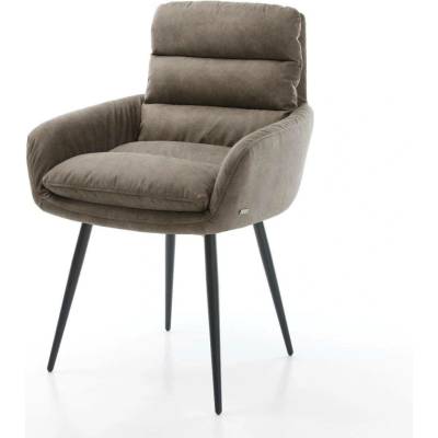 Delife Abelia-Flex s područkami mikrovlákno taupe vintage zúžená černá