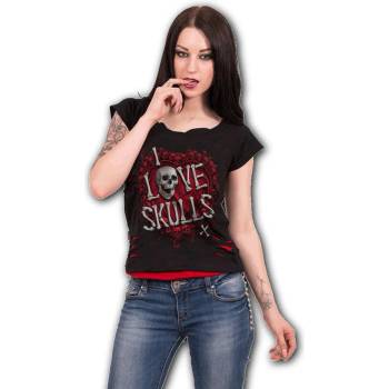 Image 1 of SPIRAL тениска дамска - love skulls - spiral - k070f711