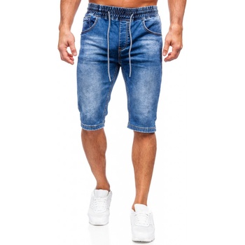 Bolf Tmavomodré pánske rifľové šortky KR1505