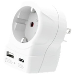 SKROSS универсален адаптер Europe to USA+1xUSB A/C, 20W , 1500284E (1500284E) - ggbox