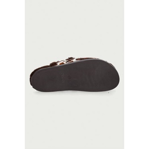 Posa пантофи дамски от кожа Ranch Tassel Mule Cow Print