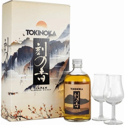 Tokinoka White whisky 40% 0,5 l (dárkové balení 2 sklenice)