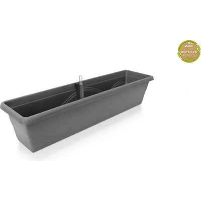 PLASTKON Samozavlažovací truhlík Extra Line SMART, dĺžka 80 cm Antracitová