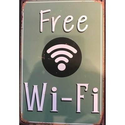 Ceduľa Free Wifi