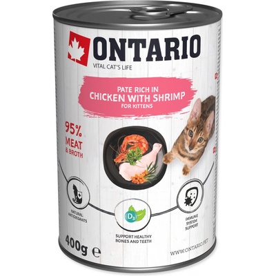 Ontario Cat kuracie mäso s krevetami s rakytníkom 400 g