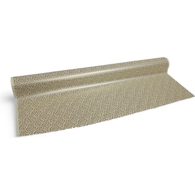 Floristická fólie 50cm x 9,1m lux lísteček design 21/09 smetanová se zlatou