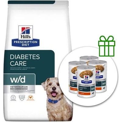 Hill's Hill s Prescription Diet w/d 10 кг + 4 консерви безплатно