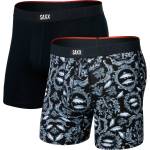 Saxx Мъжко синтетично термобельо Saxx Vibe Xtra Boxer Brief Fly 2-Pack Synthetic base layer - Backsplash / Black - размер XL (014-2280-0513)