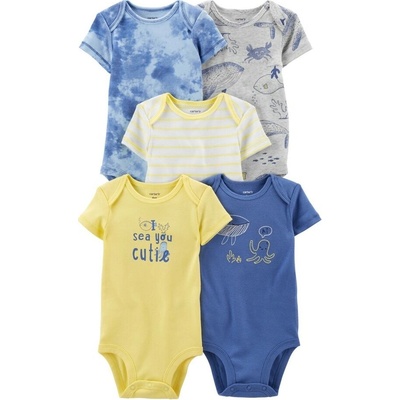 Carter’s CARTER'S Body krátky rukáv Blue Ocean chlapec 5ks