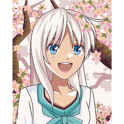 zuty Malování podle čísel Anime dívka u stromu 40 x 50 cm bez rámu a bez vypnutí plátna – Hledejceny.cz