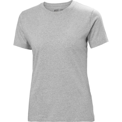 Helly Hansen Tričko Manchester Classic 79163 krátký rukáv dámské COT-59916307700 Melír šedá