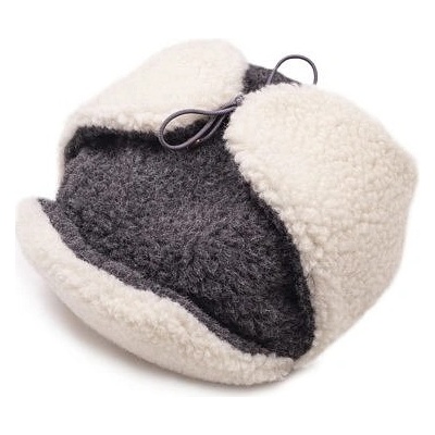 beranice z ovčí vlny tmavě šedá