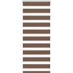 vidaXL Зебра щора, кафява, 65x150 см, ширина на плата 60, 9 см, полиестер (4014332)