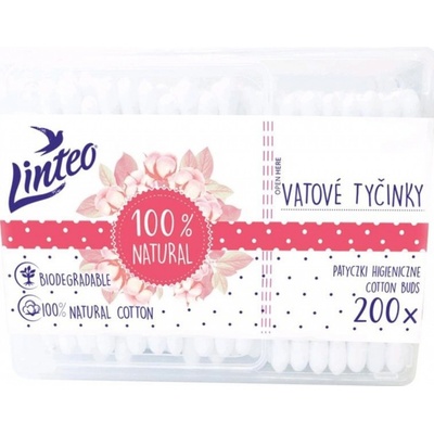 Linteo Papírové Vatové tyčinky 100% natural 200 ks – Zbozi.Blesk.cz