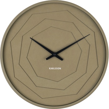 Karlsson Стенен часовник Layered Origami маслинен (KA5850MG)