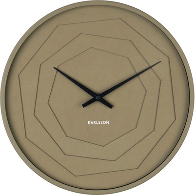Karlsson Стенен часовник Layered Origami маслинен (KA5850MG)
