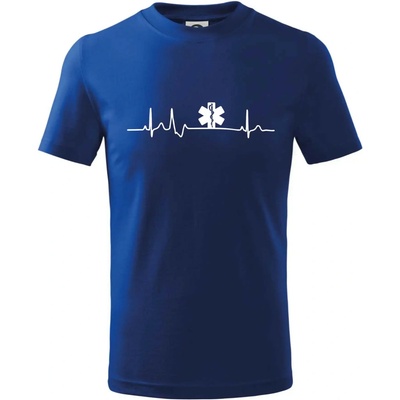 EKG rescue tričko Kráľovská modrá
