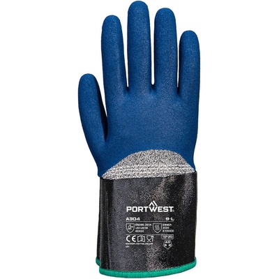 Portwest a304 grip c13 / Нитрилни ръкавици с удължен маншет - синьо/сиви s (a304g4rs)