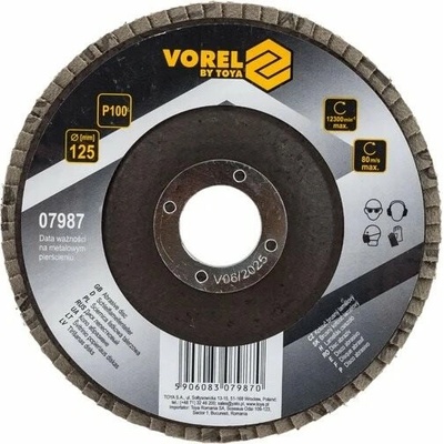 Brusný kotouč Vorel Kotouč brusný lamelový 125 mm P100 (5906083079870)