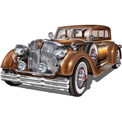 DIMEX ART Флизелинов фототапет ретро кафява кола 375 x 250 см