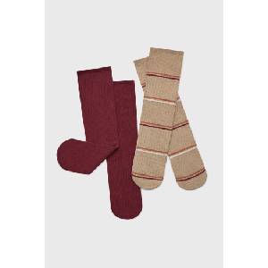 OROBLÚ 2PACK чорапи OROBLÚ Twins Plain and Stripes по-дълги (2PVOBC68285_pon)