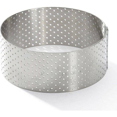 de Buyer 3098.00 Pečící rám kruhový perforovaný děrovaný průměr 8,5 cm výška 3,5 cm rovná hrana