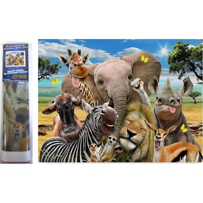 Norimpex Diamantové maľovanie Safari selfie 30 x 40 cm