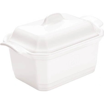 Emile Henry 19 х 12 см бяла керамична форма за терин с преса emile henry