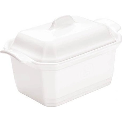 Emile Henry 19 х 12 см бяла керамична форма за терин с преса emile henry