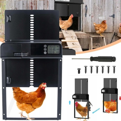 Automatická dvířka do kurníku s LCD senzorem světla a časovačem