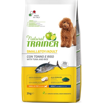 Natural Trainer Small & Toy Adult s tuňákem a rýží 3 x 2 kg