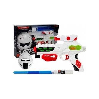 LEAN Toys Space Laser Gun with Sword and Mask