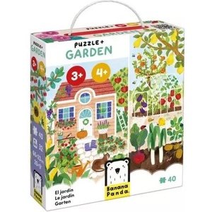 BANANA PANDA Banana Panda: Пъзел с картинни карти и плакат - градина, 40 части (49351)