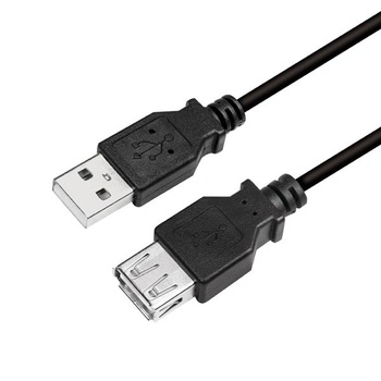 LogiLink Кабел за данни, LogiLink, тип USB-A, 2 м, черен (CU0010B) (CU0010B)