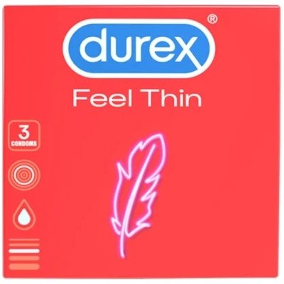 Durex 3 бр. Тънки презервативи Durex Feel Thin